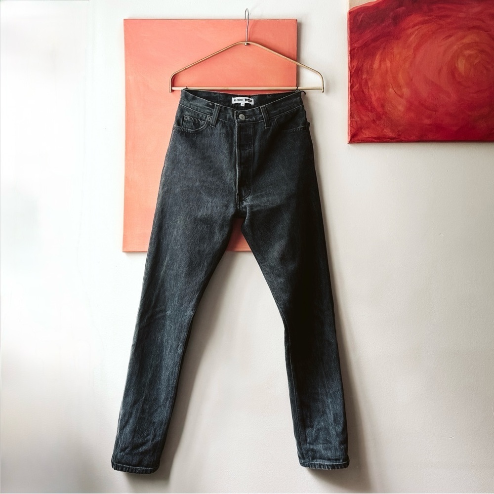 Re/Done x Levi’s Button Fly High Rise Stovepipe Black - Size 23